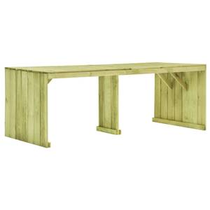 Gartentisch Braun - Massivholz - Holzart/Dekor - 220 x 80 x 220 cm