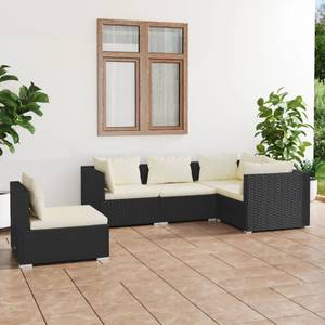 Garten-Lounge-Set (5-teilig) 3013636-1 Schwarz - Creme - Weiß