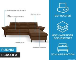 Ecksofa Mindi Braun