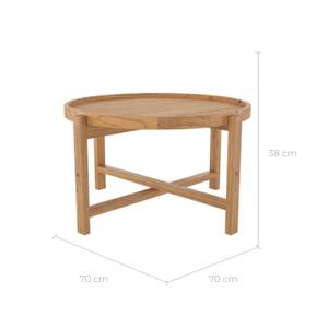 Table basse Kouma Marron - Bois massif - 70 x 38 x 70 cm