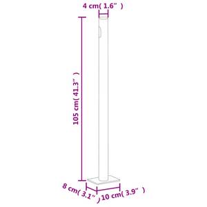 Ausziehbare Seitenmarkise 3000732-1 Cremeweiß - Höhe: 170 cm