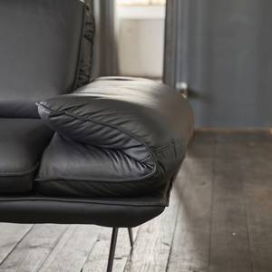 KAWOLA Ecksofa JACK Leder schwarz KAWOLA Ecksofa JACK Leder schwarz Recamiere links - Ecke davorstehend links