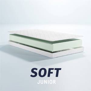 Matelas Soft Blanc - Fibres naturelles - 90 x 10 x 200 cm