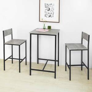 Table + 2 x Tabourets OGT27-HG Gris