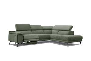 5-Sitzer Ecksofa Matera mit Relax Grün - Ecke davorstehend rechts