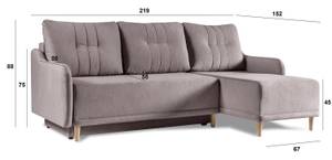 Ecksofa DORIS Braun