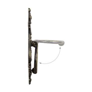 Heurtoir de porte antique bronze Noir - Marron - Métal - 9 x 24 x 3 cm