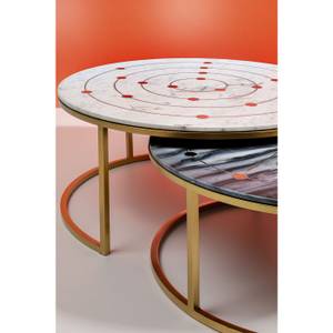 Tables basses Mystic (lot de 2) Doré - Pierre - 90 x 55 x 90 cm