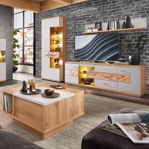 Wohnzimmer Valente 41 (4-teilig) LED Grau - Holzwerkstoff - Holzart/Dekor - 265 x 202 x 48 cm