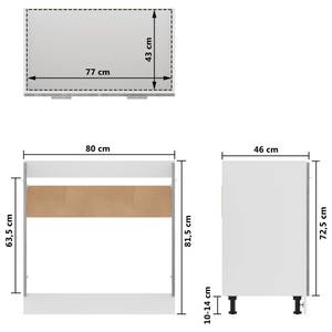 Spülenunterschrank 3016496-2 Grau - Eiche Sonoma Dekor