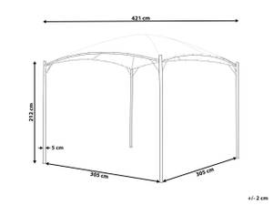 Garten-Pergola VOMERO Schwarz - Grau