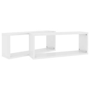 Étagère murale (lot de 2) 3016486-1 Blanc crème brillant - 15 x 23 x 60 cm - Nombre de pièces dans le lot : 2