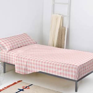 VICHY PINK BETTLAKEN-SET Pink - Textil - 1 x 160 x 270 cm