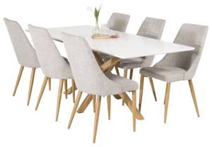 Essgruppe Piazza 5 (7-teilig) Beige - Weiß