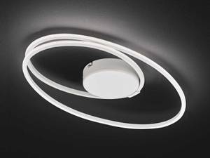 LED-Deckenleuchte Nia Acryl / Aluminium - 1-flammig - Weiß - Breite: 50 cm