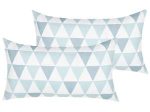 Kissen 2er Set TRIFOS Blau - Hellblau - Weiß - 70 x 8 cm