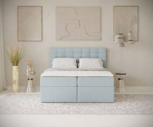 Boxspringbett Sansa Hellblau - Breite: 140 cm