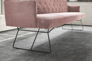 Banc de salle à manger CHARME Rose foncé - Largeur : 186 cm