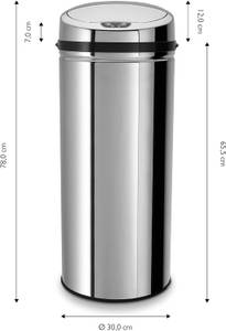 Infrarot Abfalleimer INOX EW-AE-0220 Silber - 78 x 78 cm