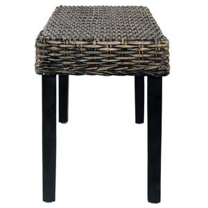 Sitzbank 110 cm Schwarz Natur Schwarz - Metall - Holzart/Dekor - 35 x 35 x 110 cm