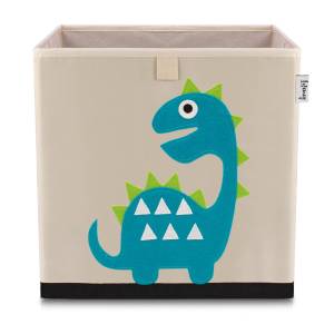 Lifeney Aufbewahrungsbox mit Dino Motiv Kunststoff - 33 x 34 x 2 cm