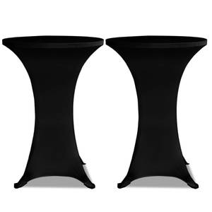 Housse de table (lot de 2) 299448-1 Noir - 60 x 60 cm