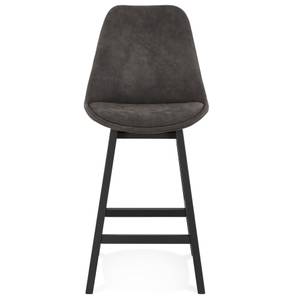 Tabouret De Bar ASPEN Noir - Gris - Chêne foncé