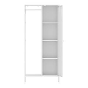 Armoire de chambre Puumala Blanc - Métal - 80 x 180 x 45 cm