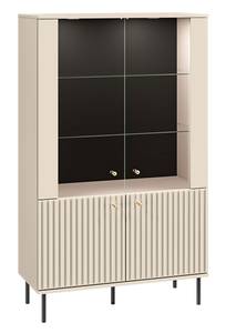 Stauraumvitrine SOPHIE Beige - Holzwerkstoff - 92 x 151 x 40 cm