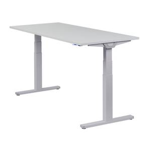 Elektrischer Tisch Premium Line Melamin Grau - Breite: 180 cm - Silber