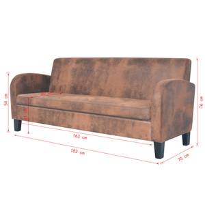 Sofa(2er Set) 275226 Braun - Holzwerkstoff - Kunstleder - 139 x 76 x 70 cm
