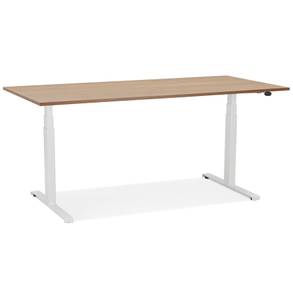 Schreibtisch TRONIK Braun - Walnuss Dekor - 160 x 80 cm - Weiß