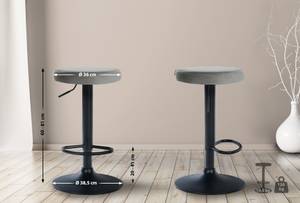 Tabouret de bar Ponte Gris - Noir