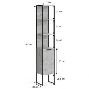 Badschrank Fyrk 33982 Beton Dekor - Grau