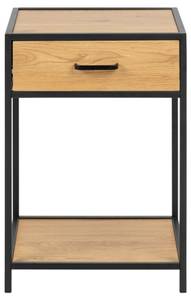 Table de chevet Sea Marron - En partie en bois massif - 42 x 63 x 35 cm