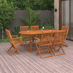 Garten-Essgruppe (7-teilig) 3011567-1 Braun - Massivholz - Holzart/Dekor - 90 x 75 x 180 cm