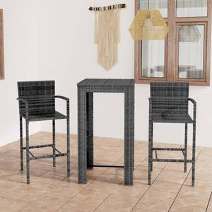 Bar-Set (3-teilig) 3064806 Grau - Metall - 61 x 111 x 61 cm