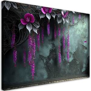 KUNSTDRUCK Hanging Purple Flowers 5 60 x 40 cm