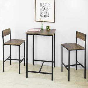 Table + 2 x Tabourets de Bar OGT27-N Bois