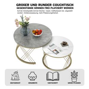 Couchtische 2er Hyperion Ⅷ Gold - Grau