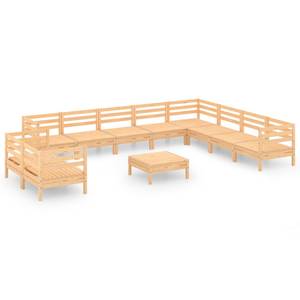 Garten-Lounge-Set Braun - Massivholz - Holzart/Dekor - 64 x 29 x 64 cm