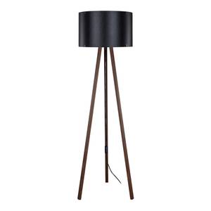 Lampadaire Keynes effet noyer / noir Marron