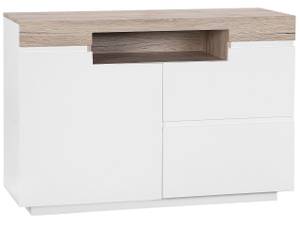 Buffet MARLIN Marron - Blanc - Bois manufacturé - 110 x 75 x 40 cm