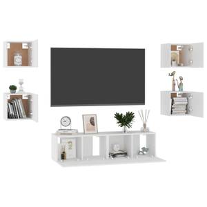 TV-Schrank 6er Set D152 Reinweiß - Tiefe: 60 cm