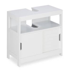 Armoire dessous de lavabo blanche Blanc - Bois manufacturé - 60 x 61 x 30 cm