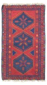 Belutsch - 131x78cm Rot - Naturfaser - 78 x 2 x 131 cm