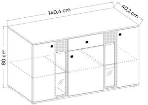 Sideboard Melides +LED Weiß