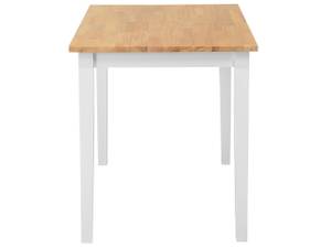Table de salle à manger GEORGIA Chêne clair - Blanc - 68 x 75 x 114 cm - Laqué