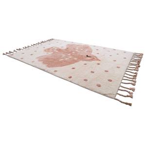 BIRDY tapis enfant motif oiseaux Rose foncé - Fibres naturelles - Textile - 100 x 1 x 150 cm