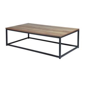 Table basse rectangulaire bois Marron - En partie en bois massif - 60 x 34 x 110 cm